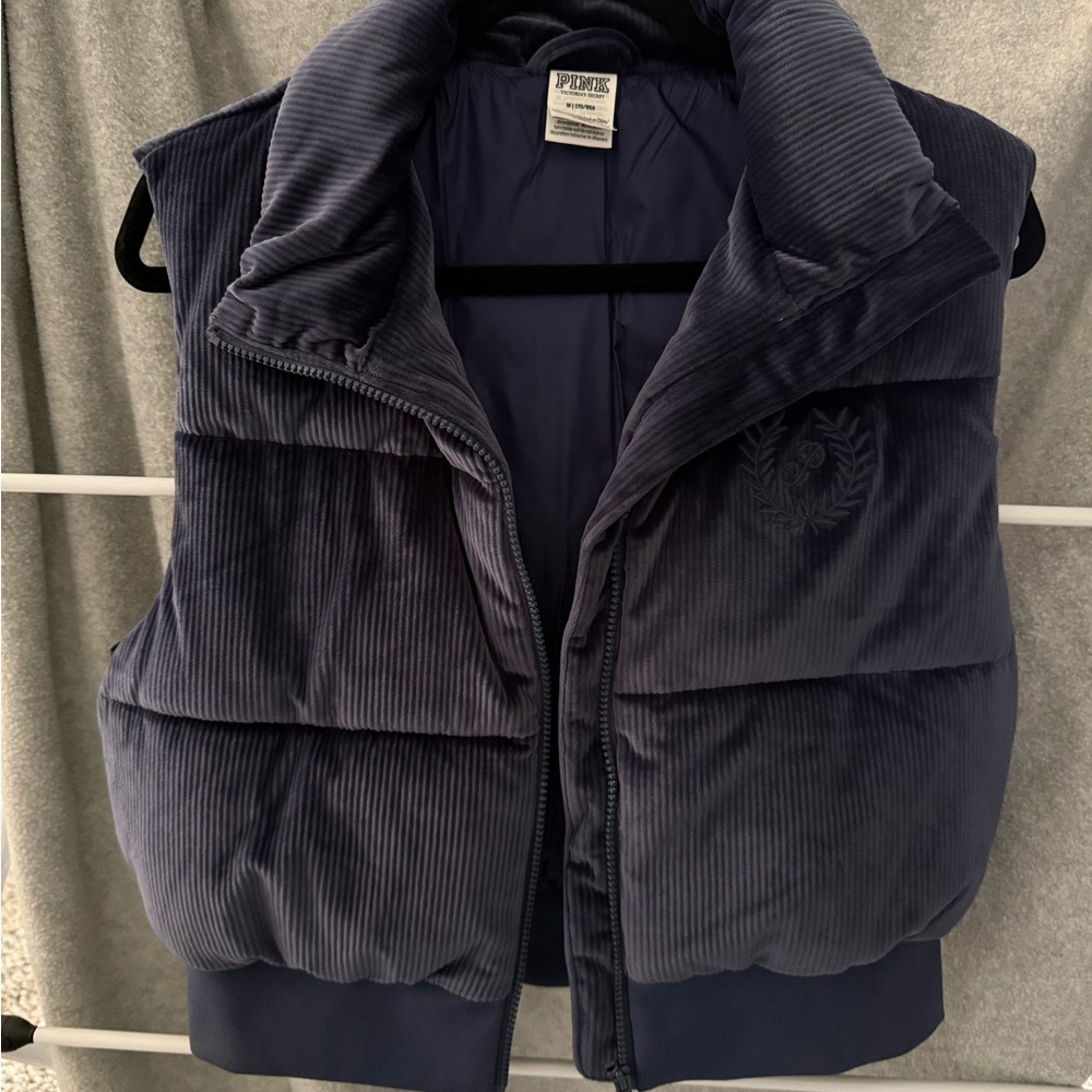 PINK Victoria's Secret Deep Blue Puffer Vest